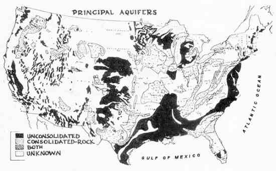 
Map of aquifers in the U.S.
